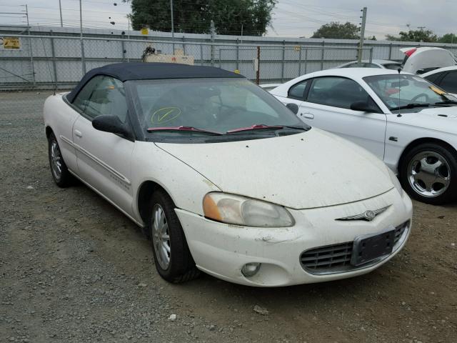 1C3EL65U91N641703 - 2001 CHRYSLER SEBRING LI WHITE photo 1