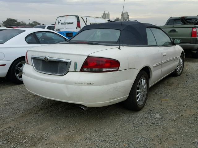 1C3EL65U91N641703 - 2001 CHRYSLER SEBRING LI WHITE photo 4