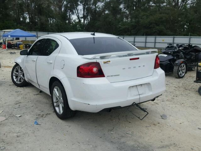 1C3CDZEG7CN133717 - 2012 DODGE AVENGER SX WHITE photo 3