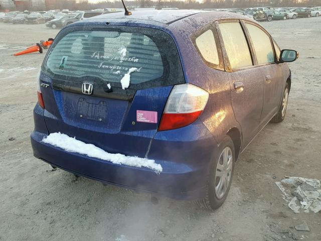 JHMGE8H26AS012078 - 2010 HONDA FIT BLUE photo 4