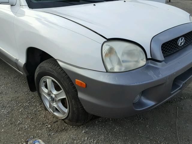 KM8SC13D02U184884 - 2002 HYUNDAI SANTA FE G WHITE photo 9