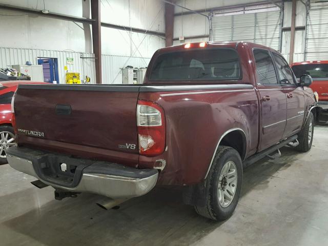 5TBET34166S528383 - 2006 TOYOTA TUNDRA DOU MAROON photo 4