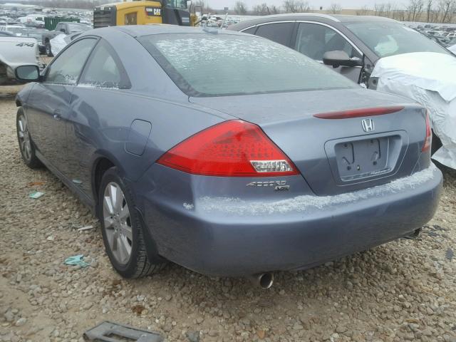 1HGCM826X7A003799 - 2007 HONDA ACCORD EX BLUE photo 3