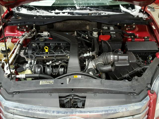 3FAHP07Z37R171456 - 2007 FORD FUSION SE RED photo 7