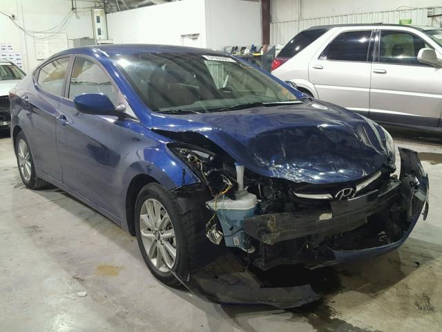 5NPDH4AE5GH718295 - 2016 HYUNDAI ELANTRA SE BLUE photo 1