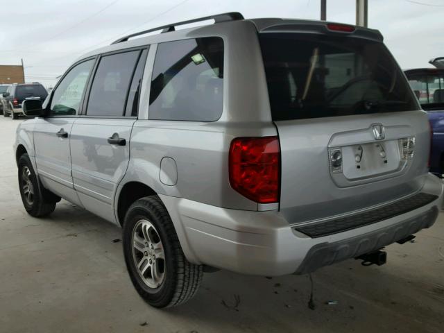 5FNYF184X5B012504 - 2005 HONDA PILOT EX SILVER photo 3