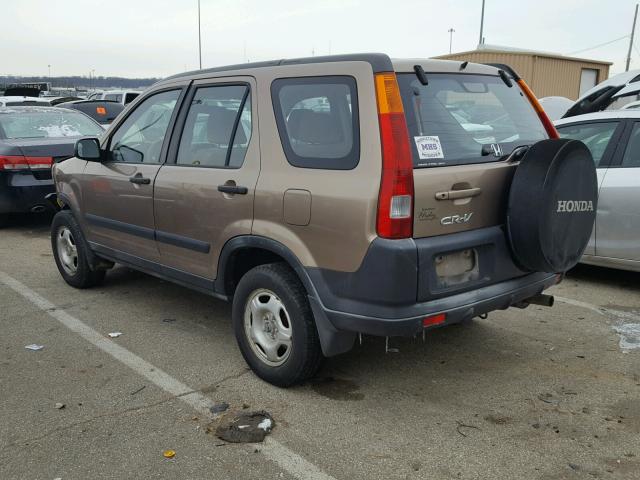 JHLRD78492C002443 - 2002 HONDA CR-V LX TAN photo 3