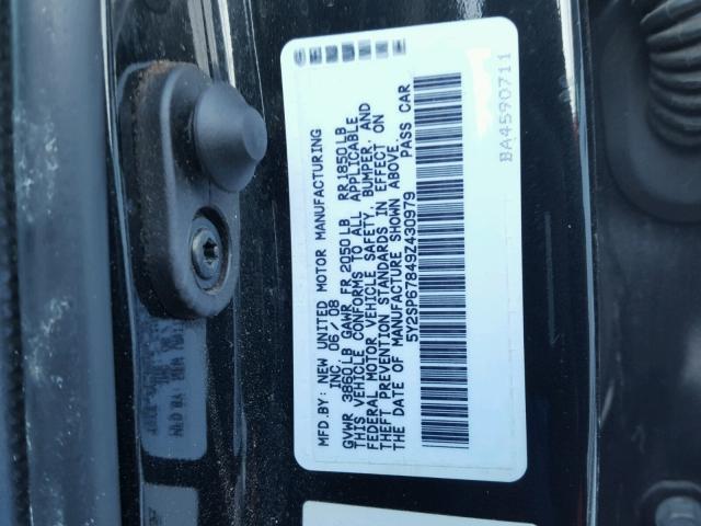 5Y2SP67849Z430979 - 2009 PONTIAC VIBE BLACK photo 10