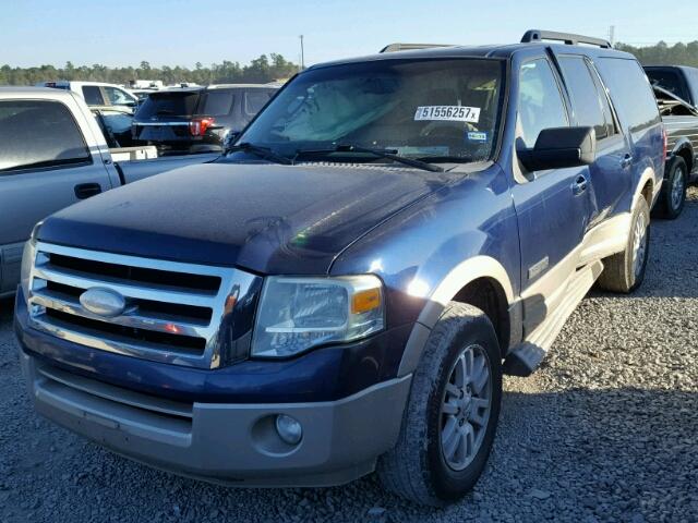 1FMFK17558LA80011 - 2008 FORD EXPEDITION BLUE photo 2