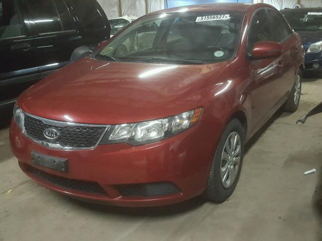 KNAFU4A28B5394923 - 2011 KIA FORTE EX RED photo 2