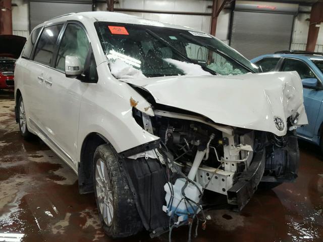 5TDYK3DC0FS527285 - 2015 TOYOTA SIENNA XLE WHITE photo 1