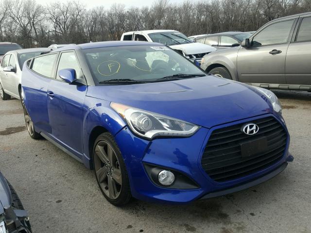 KMHTC6AE9EU184237 - 2014 HYUNDAI VELOSTER T BLUE photo 1