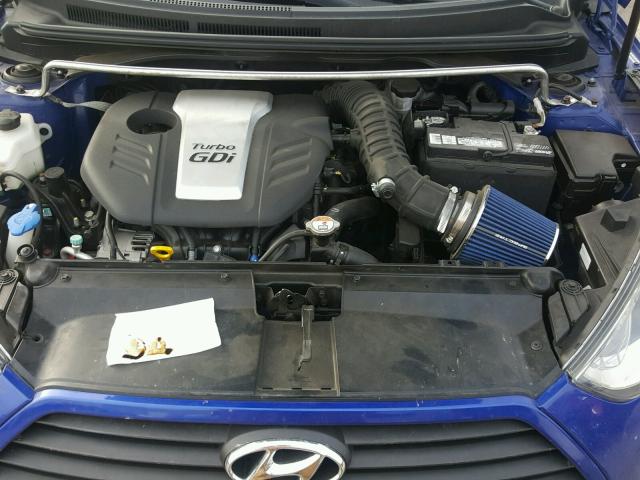 KMHTC6AE9EU184237 - 2014 HYUNDAI VELOSTER T BLUE photo 7