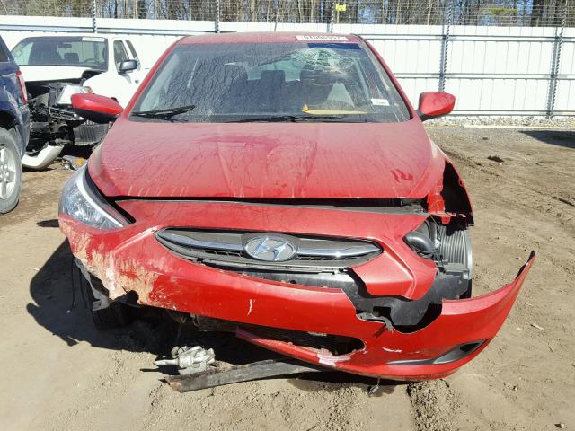 KMHCT5AEXGU267561 - 2016 HYUNDAI ACCENT SE RED photo 9