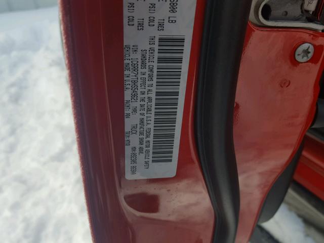 1C6RR7YT8HS549621 - 2017 RAM 1500 REBEL წითელი ფოტო 10