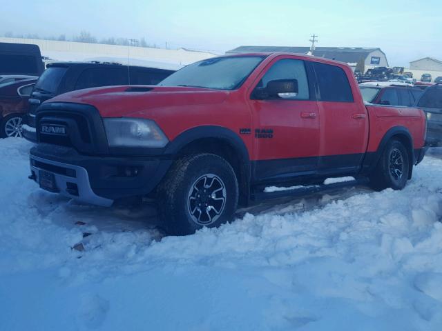 1C6RR7YT8HS549621 - 2017 RAM 1500 REBEL წითელი ფოტო 2