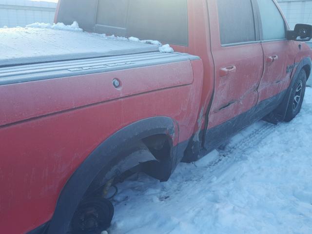 1C6RR7YT8HS549621 - 2017 RAM 1500 REBEL წითელი ფოტო 9