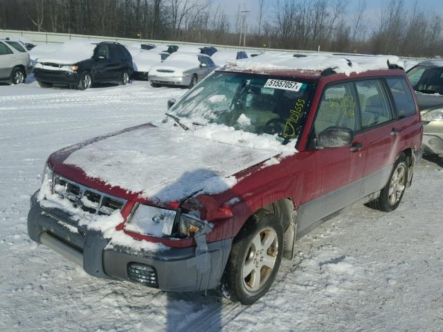 JF1SF6555XH740322 - 1999 SUBARU FORESTER S RED photo 2