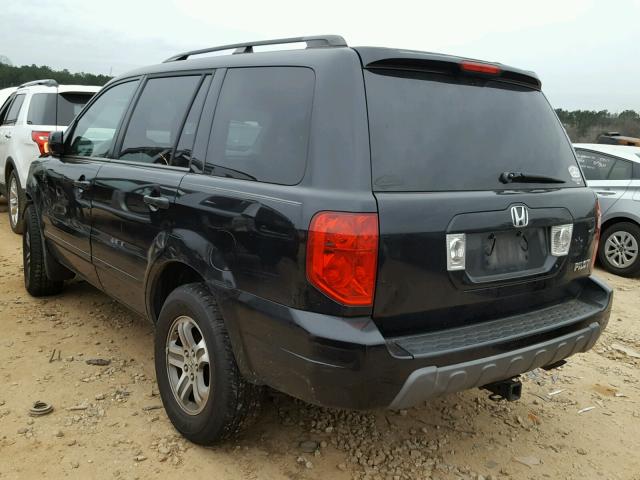 5FNYF18665B015899 - 2005 HONDA PILOT EXL BLACK photo 3