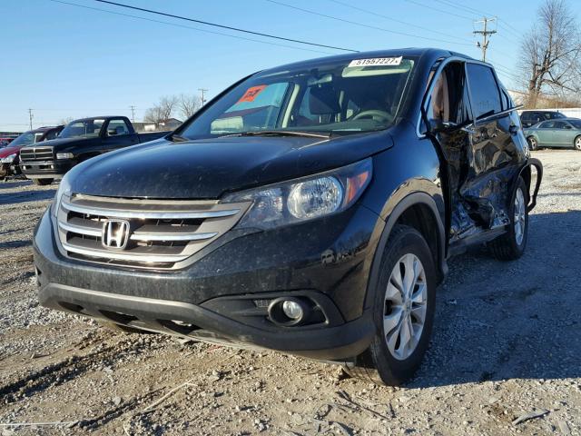 2HKRM4H58EH633374 - 2014 HONDA CR-V EX BLACK photo 2