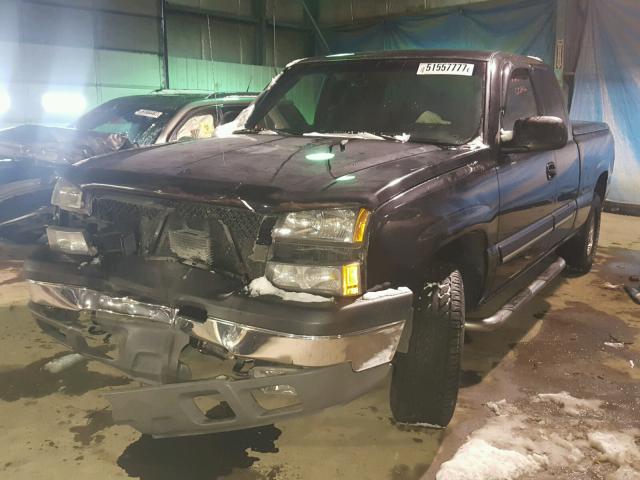 2GCEK19T531266416 - 2003 CHEVROLET SILVERADO BLACK photo 2