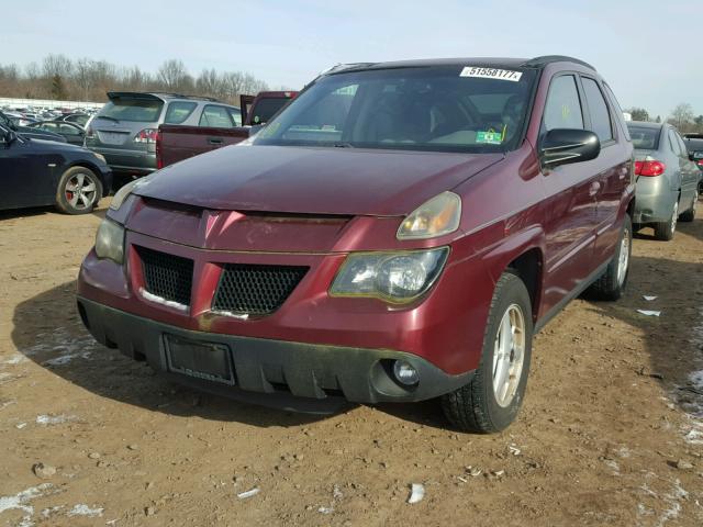 3G7DB03E03S592207 - 2003 PONTIAC AZTEK BURGUNDY photo 2