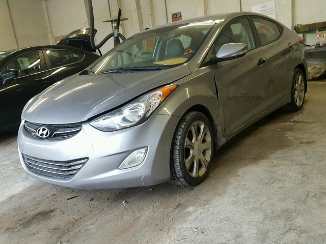 KMHDH4AE5CU201350 - 2012 HYUNDAI ELANTRA GL GRAY photo 2