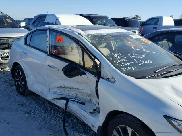 19XFB2F87DE015606 - 2013 HONDA CIVIC EX თეთრი ფოტო 9