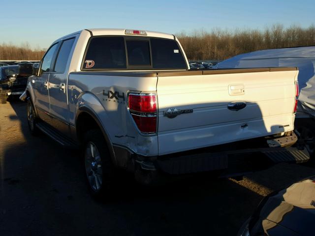 1FTFW1EF2CKD72797 - 2012 FORD F150 SUPER WHITE photo 3