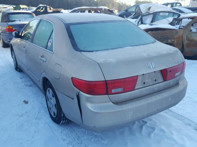 1HGCM56415A191567 - 2005 HONDA ACCORD LX BEIGE photo 3