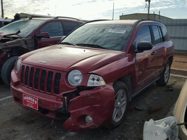 1J8FT47W48D591210 - 2008 JEEP COMPASS SP RED photo 2