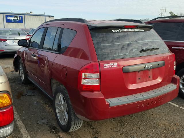 1J8FT47W48D591210 - 2008 JEEP COMPASS SP RED photo 3