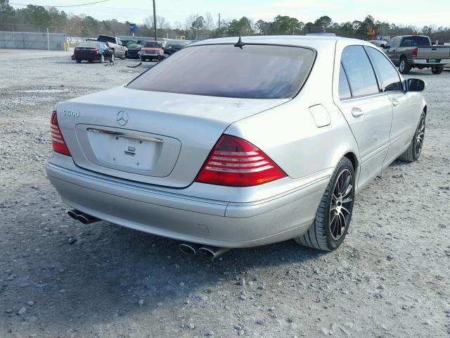 WDBNG75J64A402101 - 2004 MERCEDES-BENZ S 500 SILVER photo 4