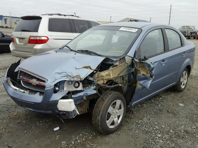 KL1TD56628B113854 - 2008 CHEVROLET AVEO BASE BLUE photo 2