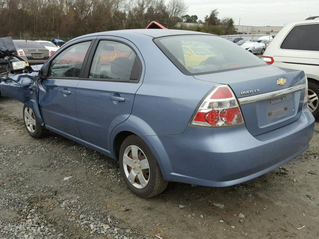 KL1TD56628B113854 - 2008 CHEVROLET AVEO BASE BLUE photo 3