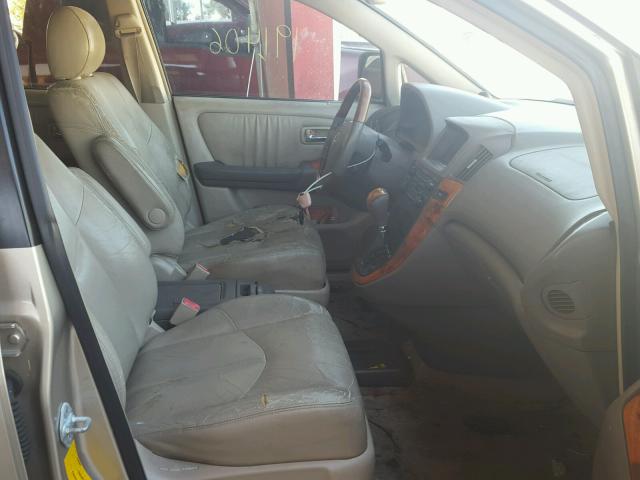 JTJGF10U030155929 - 2003 LEXUS RX 300 GOLD photo 5