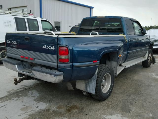 1B7MF3366WJ241713 - 1998 DODGE RAM 3500 GREEN photo 4