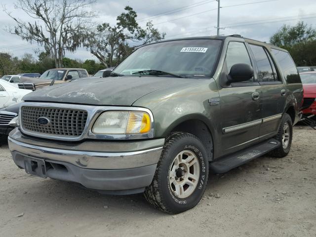 1FMRU15W41LA84835 - 2001 FORD EXPEDITION GREEN photo 2