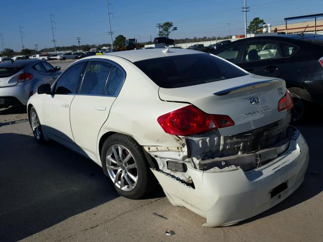 JNKBV61E68M207180 - 2008 INFINITI G35 WHITE photo 3