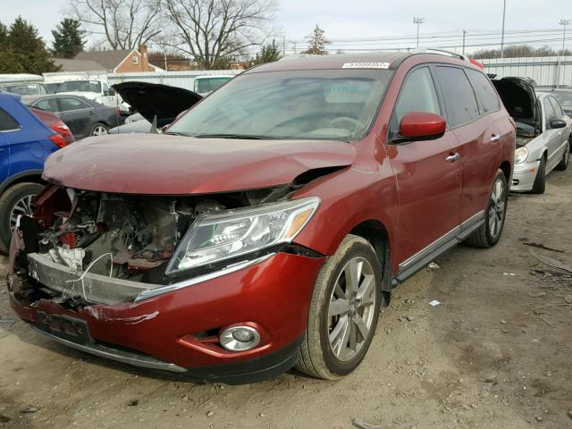 5N1AR2MMXDC644950 - 2013 NISSAN PATHFINDER RED photo 2