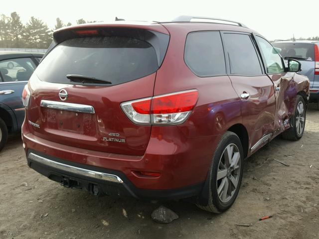 5N1AR2MMXDC644950 - 2013 NISSAN PATHFINDER RED photo 4