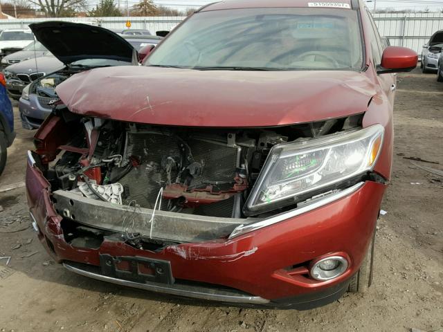 5N1AR2MMXDC644950 - 2013 NISSAN PATHFINDER RED photo 9