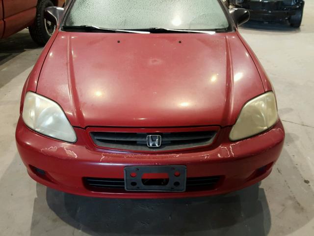 1HGEJ7221XL010430 - 1999 HONDA CIVIC HX RED photo 7