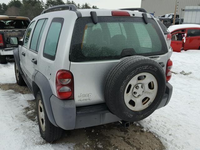 1J4GL48K35W518377 - 2005 JEEP LIBERTY SP GRAY photo 3