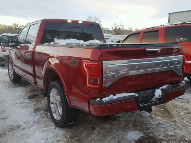 1FTFW1EG9HFA87247 - 2017 FORD F150 SUPER RED photo 3