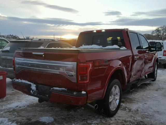 1FTFW1EG9HFA87247 - 2017 FORD F150 SUPER RED photo 4