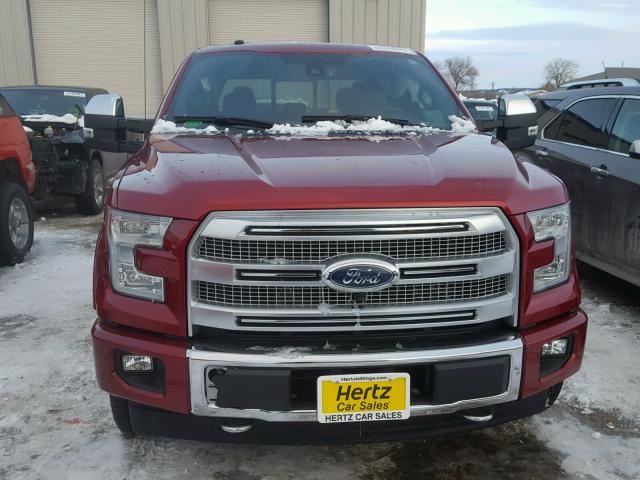 1FTFW1EG9HFA87247 - 2017 FORD F150 SUPER RED photo 9