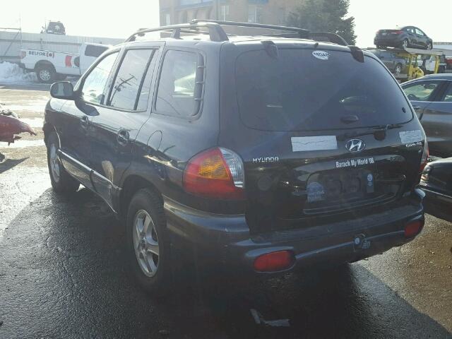 KM8SC73D93U567159 - 2003 HYUNDAI SANTA FE G BLACK photo 3