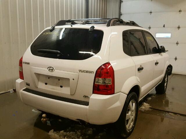 KM8JM72B06U310159 - 2006 HYUNDAI TUCSON GL WHITE photo 4