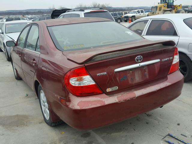 4T1BE32K83U146777 - 2003 TOYOTA CAMRY LE წითელი ფოტო 3